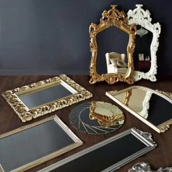 Dunelm Swept Rectangle Wall Mirror, Silver 74x104cm -Decorative Discount Store 1000010167 alt03