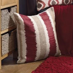 Dunelm Large Chenille Striped Cushion -Decorative Discount Store 1000033535 alt01