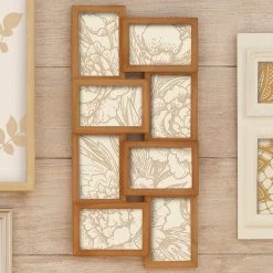 Dunelm Natural Wood Eight Opening Photo Frame -Decorative Discount Store 1000033939 alt01