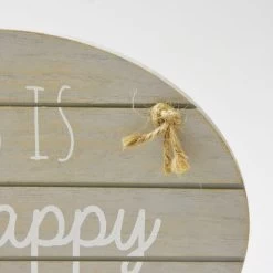 Dunelm Grey Happy Place Hanging Plaque -Decorative Discount Store 1000107362 alt04