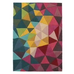 Dunelm Illusion Falmouth Geometric Rug -Decorative Discount Store 1000113152 alt01