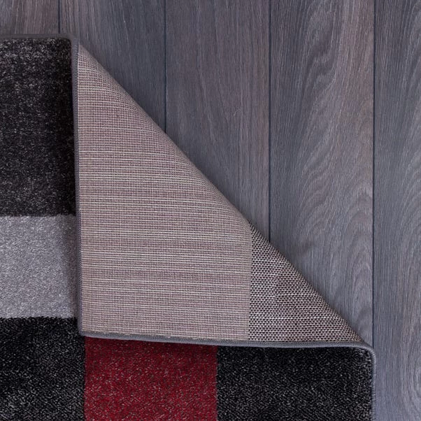 Dunelm Red Chunky Blocks Rug 3 Dunelm Red Chunky Blocks Rug - Image 3