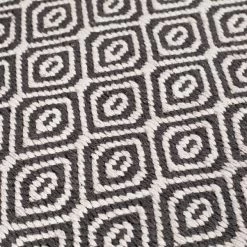 Dunelm Grey Diamond Geometric Weave Rug -Decorative Discount Store 1000117205 alt04