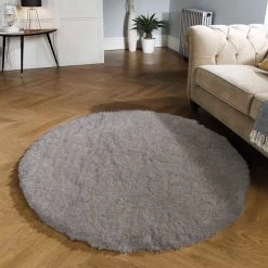 Dunelm Polar Shaggy Circle Rug -Decorative Discount Store 1000117227 alt01
