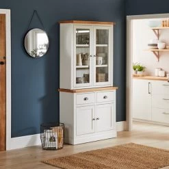 Dunelm Round Hanging Chain Wall Mirror, Black 45cm -Decorative Discount Store 1000146672 alt02