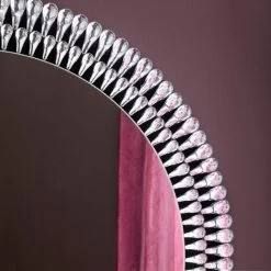 Dunelm Glam Gem Edge Round Wall Mirror, 76cm -Decorative Discount Store 1000146693 alt02
