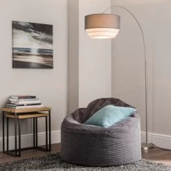 Dunelm Jenson Charcoal Bean Bag Chair -Decorative Discount Store 1000150498 alt02