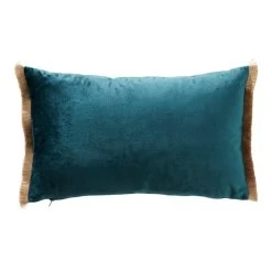 Dunelm Three Monkeys Teal Velvet Cushion -Decorative Discount Store 1000157718 alt03