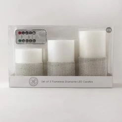 Dunelm Set Of 3 Diamante LED Candles 5 Dunelm Set Of 3 Diamante LED Candles -Decorative Discount Store 1000158267 alt02