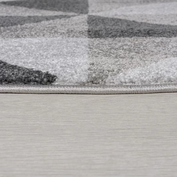 Dunelm Geo Squares Circle Rug 4 Dunelm Geo Squares Circle Rug - Image 4