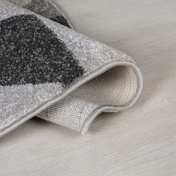 Dunelm Geo Squares Circle Rug 5 Dunelm Geo Squares Circle Rug - Image 5