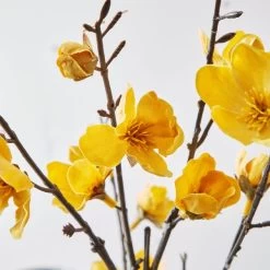 Dunelm Artificial Blossom Ochre Spray 90cm -Decorative Discount Store 1000167555 alt01