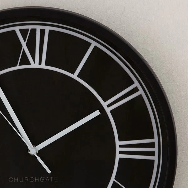 Dunelm Contemporary Black Clock 39cm 3 Dunelm Contemporary Black Clock 39cm - Image 3