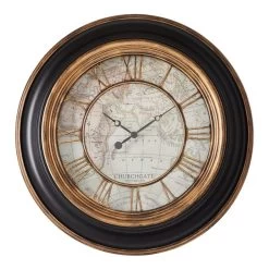 Dunelm Antique Map Clock 55cm -Decorative Discount Store 1000167867 alt03