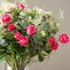 Dunelm Florals Forever Mia Rose Luxury Bouquet Pink 63cm -Decorative Discount Store 1000168555 alt01