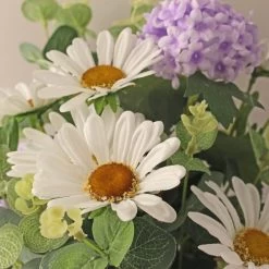 Dunelm Plum Orchid In Silver Glass Pot 34cm -Decorative Discount Store 1000168585 alt01