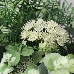 Dunelm Purple Orchid In Silver Glass Pot 48cm -Decorative Discount Store 1000168587 alt01