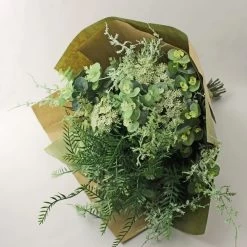 Dunelm Purple Orchid In Silver Glass Pot 48cm -Decorative Discount Store 1000168587 alt02