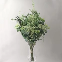 Dunelm Purple Orchid In Silver Glass Pot 48cm -Decorative Discount Store 1000168587 alt03