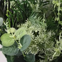 Dunelm Purple Orchid In Silver Glass Pot 48cm -Decorative Discount Store 1000168587 alt04