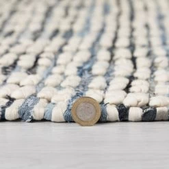 Dunelm Exclusive Diamond Denim Mix Flatweave Rug -Decorative Discount Store 1000172269 alt03