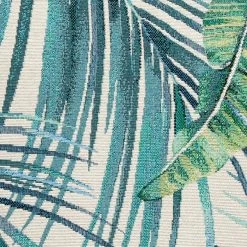 Dunelm Palm Leaf Tapestry Teal Cushion Cover -Decorative Discount Store 1000180404 alt01