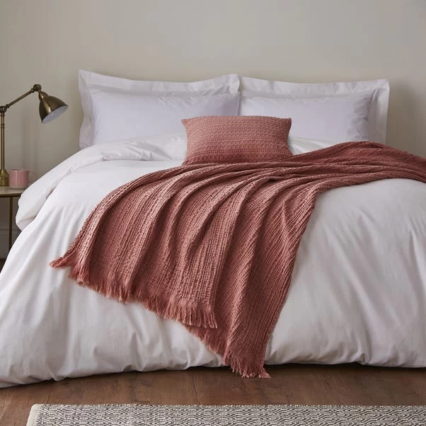 Dunelm Cotton Waffle Cushion 2 Dunelm Cotton Waffle Cushion - Image 2