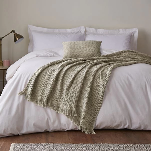 Dunelm Cotton Waffle Cushion 4 Dunelm Cotton Waffle Cushion - Image 4