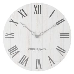 Dunelm Cream Distressed Wooden 60cm Clock -Decorative Discount Store 1000181508 alt01