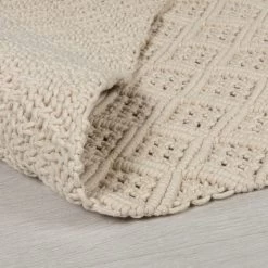 Dunelm Macrame Cotton 60cm X 110cm Rug 9 Dunelm Macrame Cotton 60cm X 110cm Rug -Decorative Discount Store 1000181729 alt03
