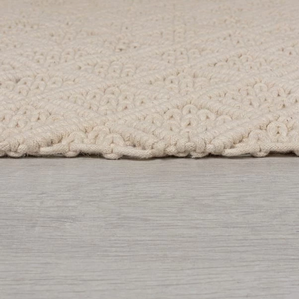 Dunelm Macrame Cotton 60cm X 110cm Rug 5 Dunelm Macrame Cotton 60cm X 110cm Rug - Image 5