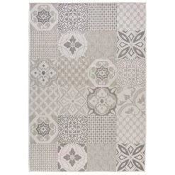 Dunelm Purity Tile Indoor Outdoor Rug -Decorative Discount Store 1000181734 alt01
