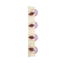 Dunelm Coco Hollywood Mirror Light, Brushed Gold & Chrome Pink 9x55cm -Decorative Discount Store 1000181951 alt05