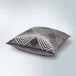 Dunelm Geo Silver Foil Cushion -Decorative Discount Store 1000181982 alt02