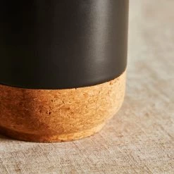 Dunelm Cork Ceramic Vase 20cm Black -Decorative Discount Store 1000182361 alt01