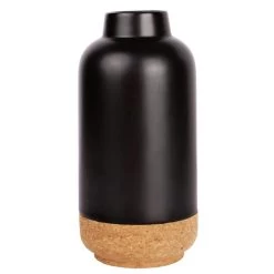Dunelm Cork Ceramic Vase 20cm Black -Decorative Discount Store 1000182361 alt02
