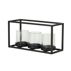 Dunelm London Black Triple Hurricane -Decorative Discount Store 1000182436 alt03