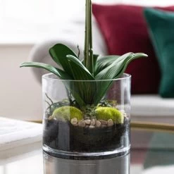 Dunelm Dorma Artificial Orchid In Vase 57cm -Decorative Discount Store 1000183201 alt02