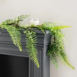 Dunelm Artificial Fern Garland Green 180cm -Decorative Discount Store 1000183205 alt02
