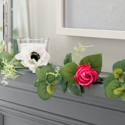 Dunelm Artificial Rose Garland 180cm -Decorative Discount Store 1000183206 alt01