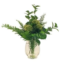Dunelm Artificial Allium And Foliage In Vase -Decorative Discount Store 1000183221 alt03