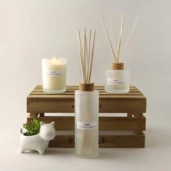 Dunelm Natural Mint Soy Wax Blend Candle And Diffuser Set -Decorative Discount Store 1000183223 alt01