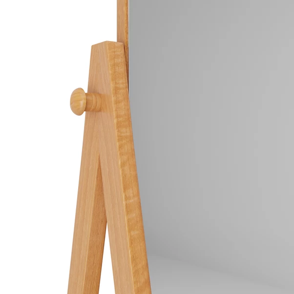 Dunelm Wooden Full Length Mirror With Shelf, Oak 160x40cm 3 Dunelm Wooden Full Length Mirror With Shelf, Oak 160x40cm - Image 3