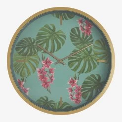 Dunelm Equatorial Leaf 30cm Wall Clock -Decorative Discount Store 1000183807 alt01