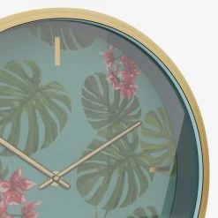 Dunelm Equatorial Leaf 30cm Wall Clock -Decorative Discount Store 1000183807 alt02