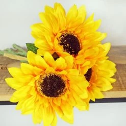 Dunelm Bundle Of 3 Sunflower Yellow 6 Pack 30cm -Decorative Discount Store 1000184187 alt01