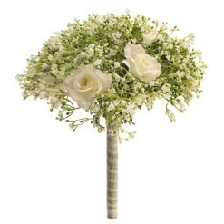 Dunelm Bundle Of 6 Rose And Gypsophila Bouquet 32cm -Decorative Discount Store 1000184192 alt02
