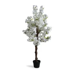Dunelm Artificial White Blossom Tree 120cm -Decorative Discount Store 1000185131 alt01