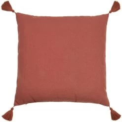 Dunelm Uno Face Cushion Red Clay -Decorative Discount Store 1000186334 alt01