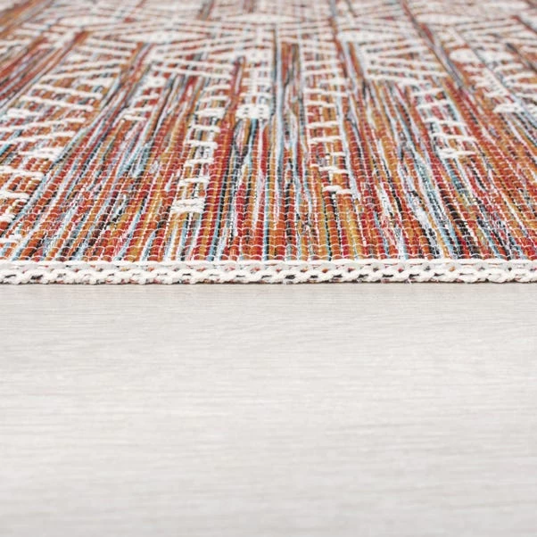 Dunelm Sunset Terracotta Mix Indoor Outdoor Rug 4 Dunelm Sunset Terracotta Mix Indoor Outdoor Rug - Image 4